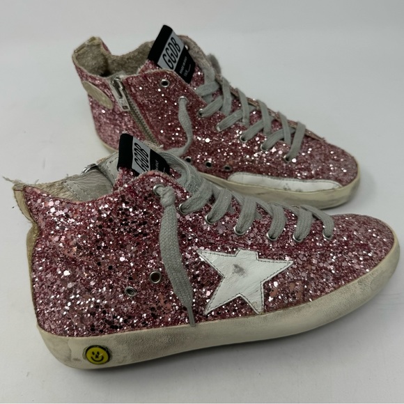 Golden Goose glitter kids hi top Sneakers size 34